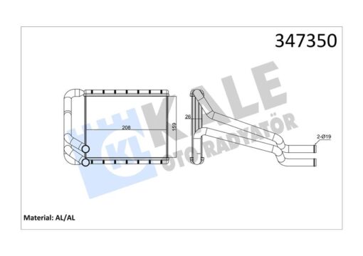 Kalorifer Radyatörü Hyundaı İ30 1.6l G4fd Gdi 11-16 / 1.6l D4fb Crdi Dizel 11- / Kıa Ceed 1.6l G4fj T-gdı 13- / 1.6l D4fb Crdi Dizel 11- / Cerato 1.6l G4fg 12-17 - Aleminyum - 97138A5000