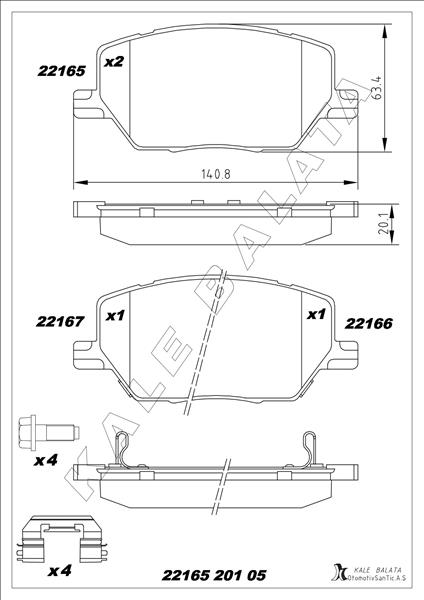 Ön Fren Balatası Fıat 500x 14 Jeep Renegade 14 Compass 20 1.3d Mtj 1.3tb 1.4 1.6d Mtj 1.6e-torq 2.0d Mtj - 77367214-77367936-77368577