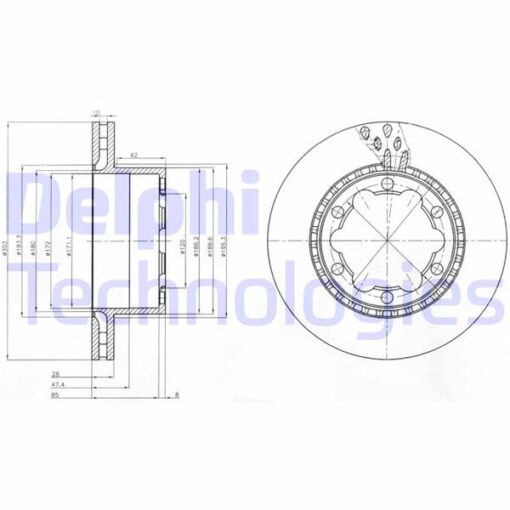 Fren Dıskı Arka Mercedes Sprınter B906 B907 . Vw Crafter 30-35-50 Cıft Teker - A9064230112-2E0615601