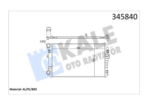 Radyatör Golf Vıı-a3-leon 1.2-1.4-1.6tdi 12 Mek Al/pl/brz - 5Q0121251EM