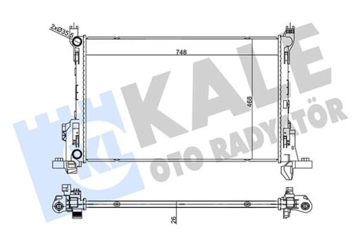 Radyatör Trafıc 1.6/2.0dcı 14 Vıvaro B 1.6cdtı-talento 1.6d 16 Mt 26mm Al/brz 748x468x26 -93868353 - 214104344R-4422502-6000618061