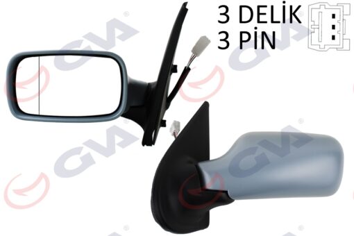 Dış Dikiz Aynası Sol Palıo 98 Elektrikli Isıtmalı Astarlı Konveks 3 Fiş Vm-155ep-5dl