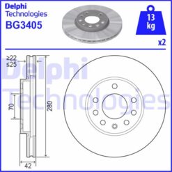 Ön Fren Aynası Astra H 04 Combo C 03 Merıva B 10 Zafıra B 05 280x25x5dl Havalı 95526655 - 569060-569066-90539466-93197592