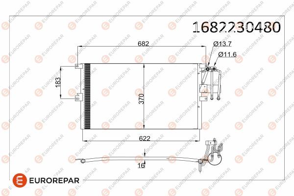 Klima Radyatörü Kondenseri Vectra B 95-02 - 52466908-52485120-1618073-1850062