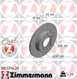 Arka Fren Aynası Audı A4 8e2.b6 11/00 A4 Avant 8e5.b6 09/01 Seat Exeo 09 245x9.9x10dl 986478986-df4186 - 8E0615601B-8E0615601P