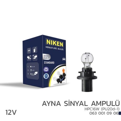 Nıken 12v Hpc16w Ayna Sinyal Ampulü Pu20d-1 10lu - UNIVERSAL