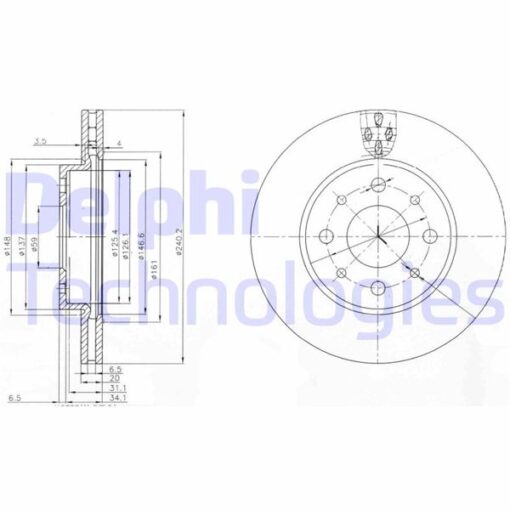 On Fren Dıskı Fıat 500 08 500c 09 Panda 12 Ford Ka 1.3 Tdci 09 0.9-1.2-1.4-1.3dmtj 240.5 - 46788929-51742727