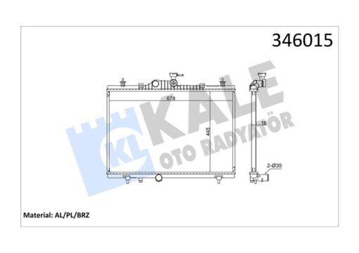 Radyatör Al/pl/brz Koleos 2.0dcı - 21400JY20A-214003414R-214007173R