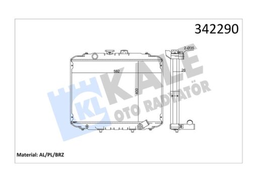 Radyatör Hyundaı Hyundaı Hyundaı H100 Box-bus-l300 Box-bus Al-pl-brz - 2531043600-2531043810-2531043820