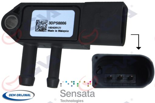 Egzoz Basınç Sensörü 3 Fiş Crafter-t5-golf-passat Axd-bjk-bjm-cay-bxe 04- - 07Z906051A-03G906051A-076906051A
