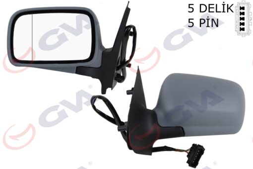 Dış Dikiz Aynası Sol Polo Clasıc 96 Elektrikli Isıtmalı Astarlı Asferik 5 Fiş Vm-184nhel - 6K1857507H