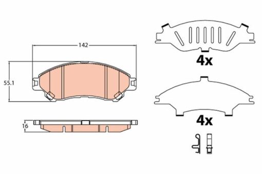 Ön Balata Suzukı Sx4 1.6 13 Vıtara 1.6 15 - 5581061M00