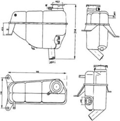 Radyator Yedek Su Deposu Mercedes E-class W124 S124 C124 A124 - A1245001349