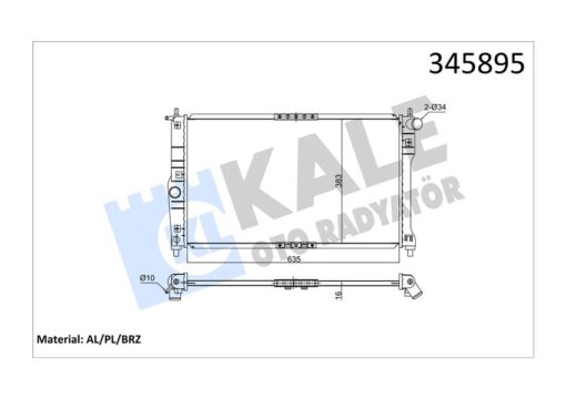 Radyatör Daewoo Lanos 1.4-1.5-1.6 97 635x382x16 Ac Mek Al/pl/brz - 96182261-96559564