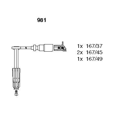 Atesleme Kablosu Setı Mercedes M111 C-class W202 S202 - 0300891450