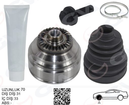 Aks Kafası Ön Sağ/sol Bmw F20 F22 F30 F32 F33 F34 F36 E84 70mm - 31607597693-31607605511-31607605512