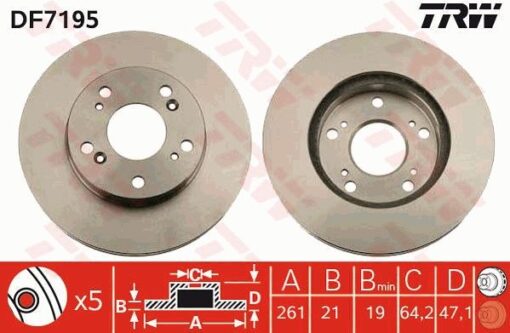 Ön Fren Aynası Cıvıc Vıı Hatchback 1.4ı/1.4 Is/1.6 I 01-05 - 45251S7AJ10-45251SNA000-45251S6M000