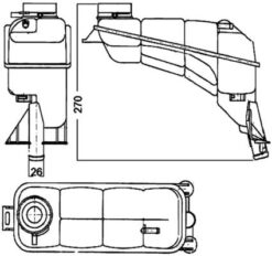 Radyator Yedek Su Deposu Mercedes E-class W210 S210 - A2105000549