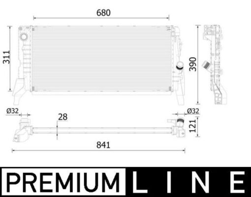 Motor Su Radyatoru Premıum Lıne Bmw F40 F45 F46 F48 F39 Mını F60 F54 F57 - 17117617636