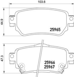 Arka Fren Balata Renault Kadjar 15 Koleos Iı 18 / Nıssan Qashqaı 1.6l Dci R9m Dizel 11- / X-traıl 1.6l Dci T32 12- - 440605889R-440606633R-D40604CA0A