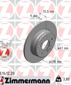 Fren Dıskı Arka Mercedes W202 W203 Cl203 W210 C208 W124 - A2034230112