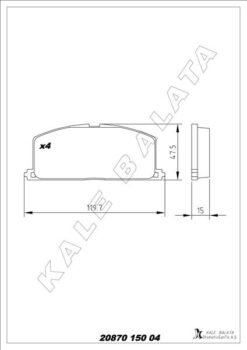 Balata Ön Camry-carına 13 - Corolla-corona-celica 83-93 - 0449112630-0449114050-0449116030