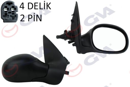 Dış Dikiz Aynası Sağ 206 98 Mekanik Isıtmalı Sensörlü Konveks 2 Fiş Vm-206hsr - 8148.XZ