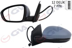 Dış Dikiz Aynası Sol Megane Iv 15 Elektrikli Isıtmalı Sinyalli Astarlı Asferik Vm-6142ehpal - 963028559R-963027812R