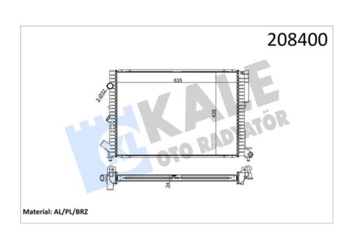 Radyatör Lgn 1.8-2.0 16v-2.2 D Espace Iıı 2.0 Ac Mek Otom 1 Sıra Pa Sistem 635x441x47 - 7701044076-7701038219-7701043411
