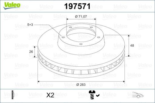 Ön Fren Aynası Astra L 21 Combo E 18 Berlıngo 18 C4 13 Partner 18 308 Iı-ııı 13 Rıfter 18 283x48x5dl Havalı - 1647883280-9805961480-1647867480