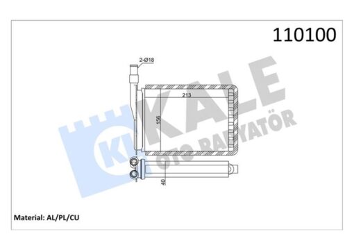 Kalorifer Radyatörü R9-r11-exp 212x156 Bakır/plastik 2 Sıra Cu Pl Sistem - 7701027078