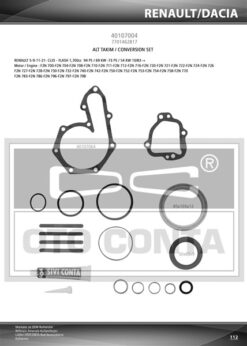 Alt Takım Contası R11 Flash 1700cc - R9 Dzl-exp Keçeli Sıvı Contalı - 7701462817