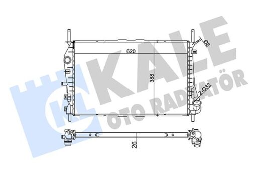 Motor Su Radyatoru Mondeo 2.0tdcı 2.2tdcı 01 07 Klımalı - 2S718005AD-1216264-1315633-1350152