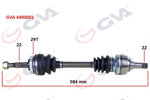 Komple Aks Sol Astra F-vectra A 1.4i-1.6 16v 92-98 Abs Lı 29 Diş 584mm - 374178-90350865-90444327