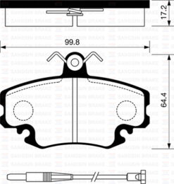 Ön Balata Fişli Renault R9-r19-r21-clıo I-ıı-megane I-twıngo-logan-sandero-solenza - 7711130071-7701204833-WVA21404
