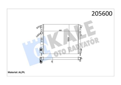 Radyatör Clıo Iı-kng-logan1.5 Dcı-1.6 16v-1.9 Dtı-k4m Ac Klimasız Mek 480x414.5x23 2sıra Al Pl - 7700428082