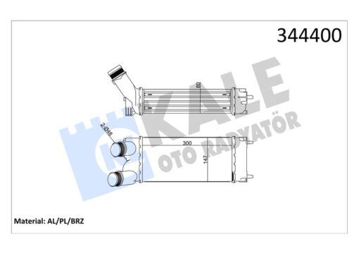 Turbo Radyatörü Intercooler Partner 08 Berlıngo 08 1.6 Hdı Al/pl/brz 300x147x76 - 0384.L9