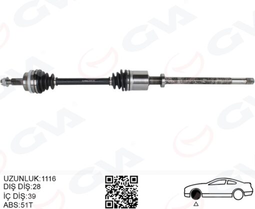 Ön Aks Sağ Renault Master Iı Fd 2.5 Dcı Abslı 51 Dıs 28x39 06-10 - 8201187695-8200414937