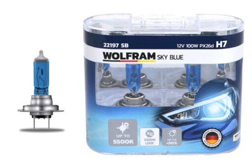 Ampul 12v H7 100 Px26d Sky Blue Beyaz Işık