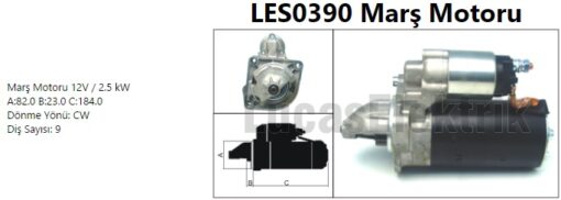 Mars Motoru 12v 2.5 Kw 9 Dıs Fıat Ducato 2.3 3.0 Hdı Peugeot Boxer-cıtroen Jumper 2.5-2.8-3.0 Hdı - 1614379980-5802AY-5802FQ-1349920080