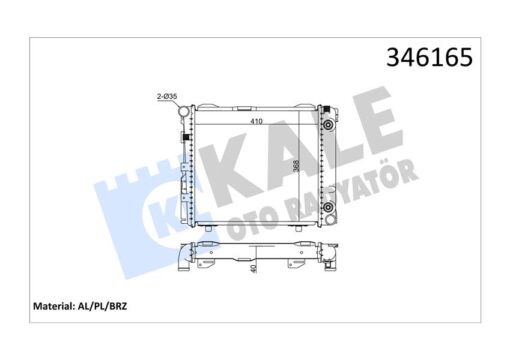 Motor Su Radyatoru Mercedes W201 W124 S124 C124 Klımasız / Otomatık Sanzıman - A2015002903