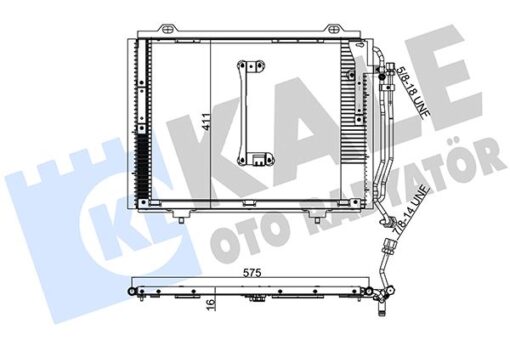 Klıma Radyatoru Mercedes W202 S202 C208 A208 - A2028300770