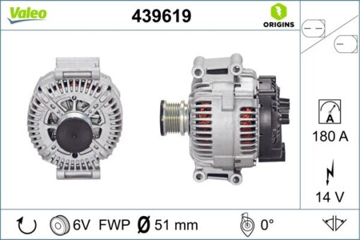 Alternator 14v 180a Mercedes W639 B906 - A6461541102