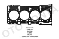 Silindir Kapak Contası 0.82mm Astra H-astra J-corsa C-d-e Merıva A-b Aveo-lınea-punto-fıorıno-egea Doblo-nemo-bıpper 1.3 Cdtı Mtj-dth-dt-dte-dtj-dtn-dtr-jtd-hdı-fhz 1 Çentik -55278855 - 1625885880-55209071-11141M86J200B0