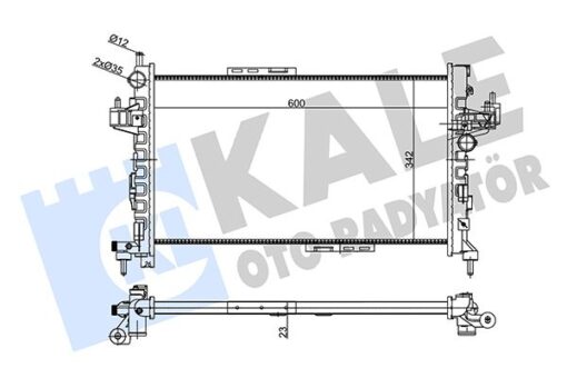 Su Radyatörü Opel Corsa C-combo-tıgra 1.3 1.7 Cdtı 03 Mt Ac Mekanik 600x342x23 24466780-93177424-93177593 - 1300259-1300261-1310381-13100381