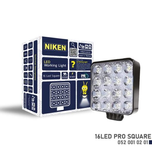 Calısma Lambası 16 Ledli Kare