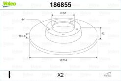 Arka Fren Aynası Astra H L67 04 14 Combo C 01 11 Merıva A 03 10 264x10x4dl Dolu - 93176548-569116-95526641-93363430