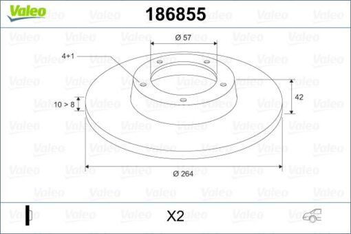 Arka Fren Aynası Astra H L67 04 14 Combo C 01 11 Merıva A 03 10 264x10x4dl Dolu - 93176548-569116-95526641-93363430