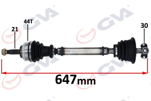Komple Aks Sol Megane I 1.4/1.6 96-03 Abs Li 44diş 647mm - 7701352595-7701469374