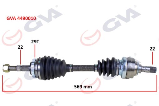 Komple Aks Sol Corsa B 1.2i 16v 93-00 Abs Li 569mm 29diş - 374222-26029828-93192081-374366